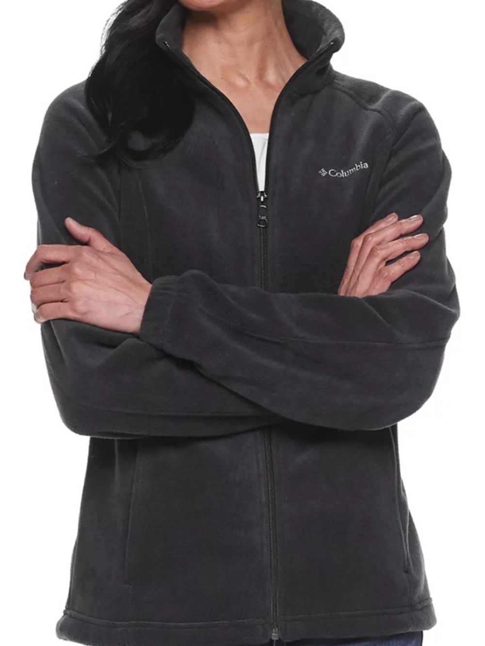 Columbia Black Zip Up Fleece Women’s Medium